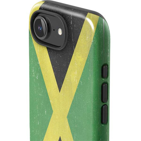 Jamaica Flag Distressed iPhone 16e Impact Case