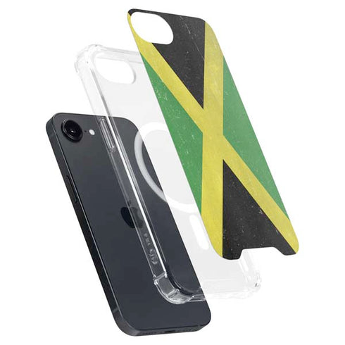 Jamaica Flag Distressed iPhone 16e MagSafe Case