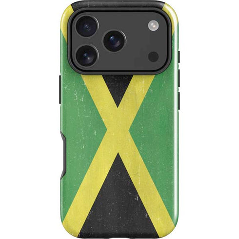 Jamaica Flag Distressed iPhone 18 Pro Impact Case