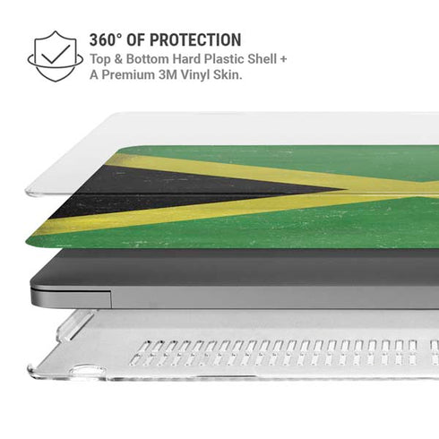 Jamaica Flag Distressed MacBook Pro 14in (2021-24) Case plus Skin