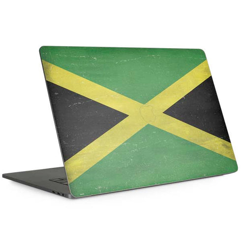 Jamaica Flag Distressed MacBook Skins