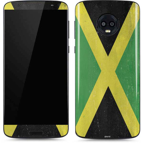 Jamaica Flag Distressed Moto G6 Skin