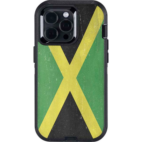 Jamaica Flag Distressed Otterbox Defender iPhone Skin