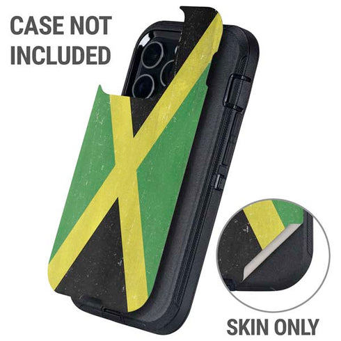 Jamaica Flag Distressed Otterbox Defender iPhone Skin