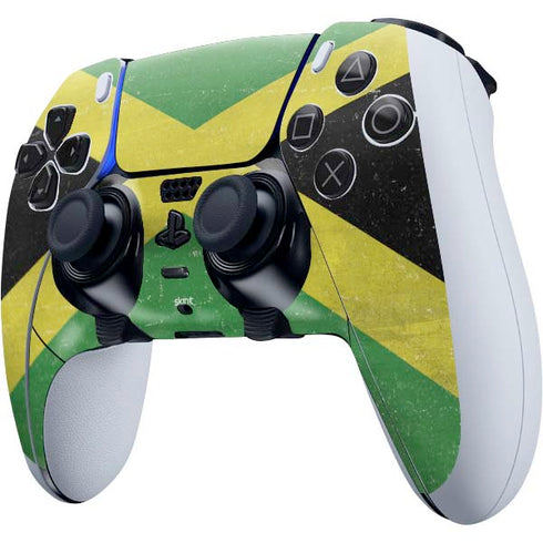 Jamaica Flag Distressed PS5 DualSense Edge Pro Controller Skin