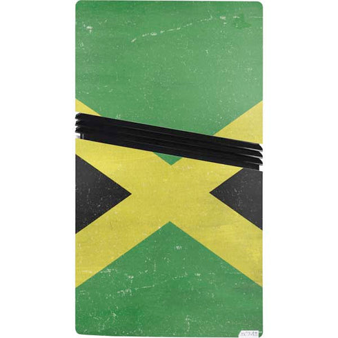 Jamaica Flag Distressed PS5 Pro Bundle Skin