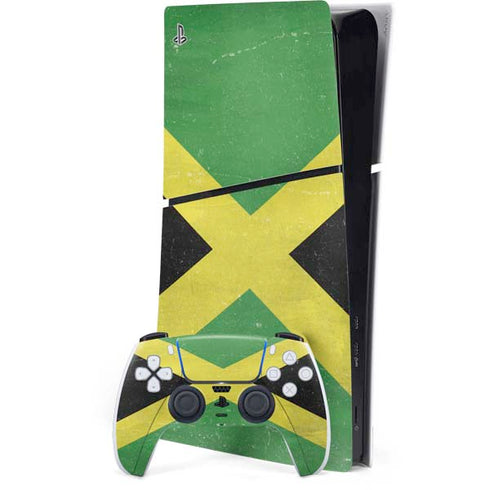 Jamaica Flag Distressed PlayStation PS5 Skins