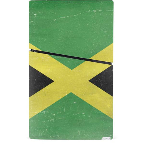 Jamaica Flag Distressed PS5 Slim Digital Edition Console Skin