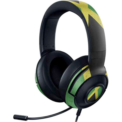 Jamaica Flag Distressed Razer Kraken X Skin