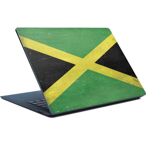 Jamaica Flag Distressed Surface Laptop Skin