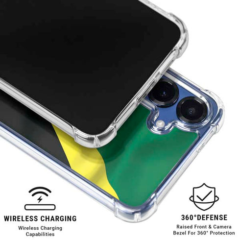 Jamaica Flag Galaxy S25 Plus Clear Case