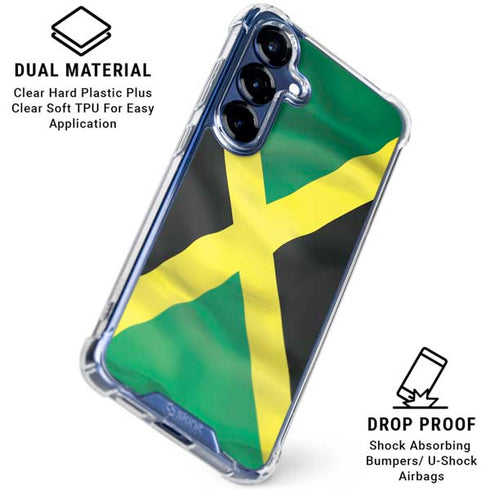 Jamaica Flag Galaxy S25 Plus Clear Case