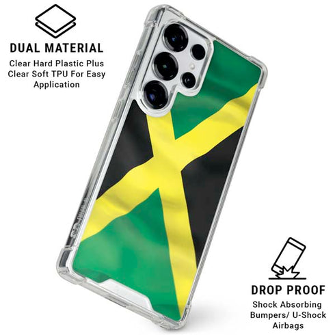 Jamaica Flag Galaxy S25 Ultra Clear Case
