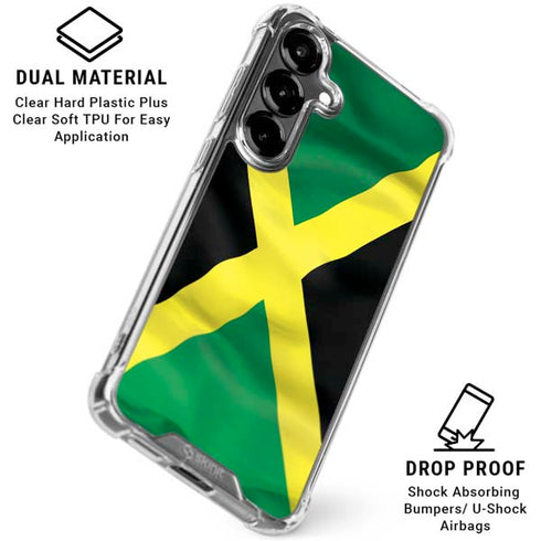 Jamaica Flag Galaxy S26 Plus Clear Case