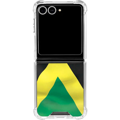 Jamaica Flag Galaxy Z Flip7 Clear Case