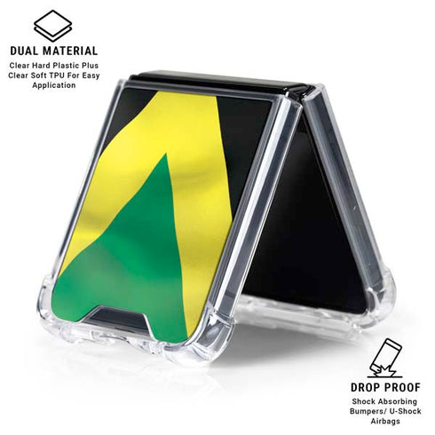 Jamaica Flag Galaxy Z Flip7 Clear Case