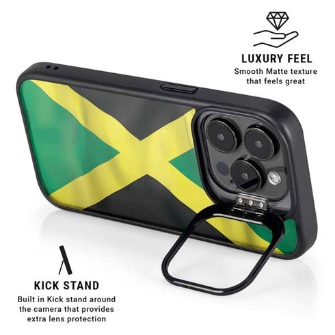 Jamaica Flag iPhone 14 Pro Max Kickstand Case