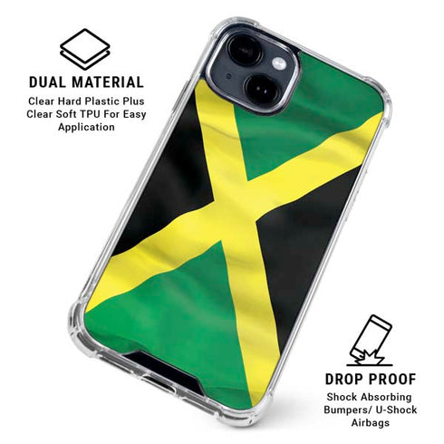 Jamaica Flag iPhone 15 Clear Case