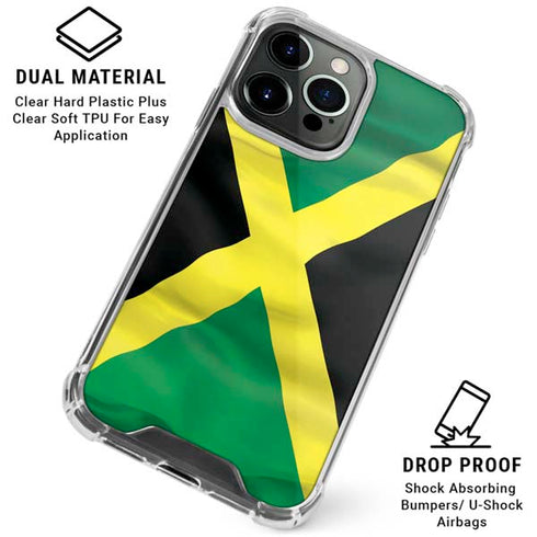 Jamaica Flag iPhone 16 Pro Max Clear Case