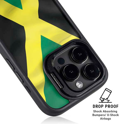 Jamaica Flag iPhone 16 Pro Max Kickstand Case