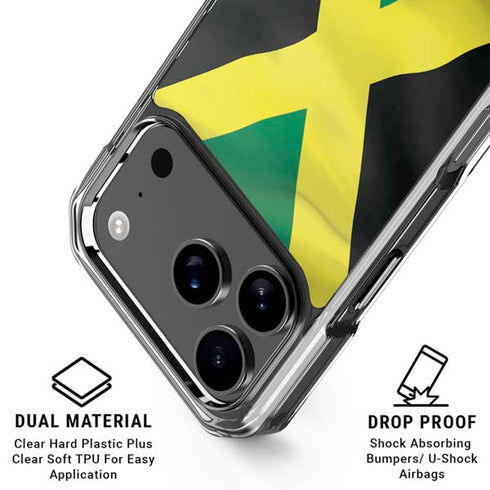 Jamaica Flag iPhone 17 Pro Clear Case