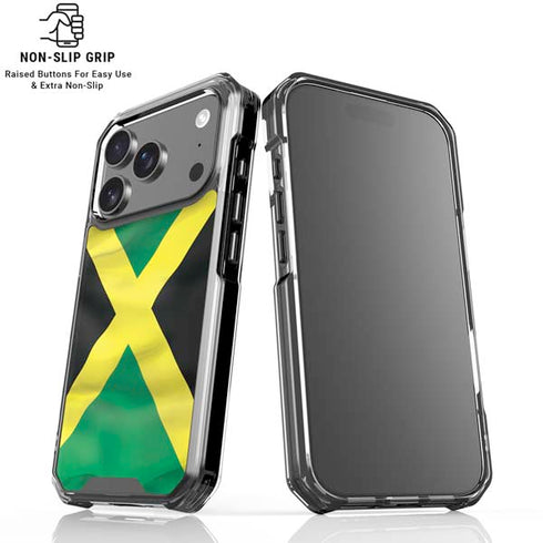 Jamaica Flag iPhone 17 Pro Max Clear Case