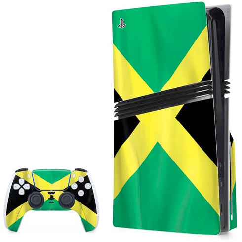 Jamaica Flag PS5 Pro Disk Bundle Skin