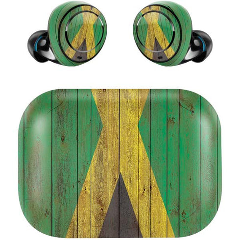 Jamaican Flag Dark Wood Amazon Echo Buds Skin