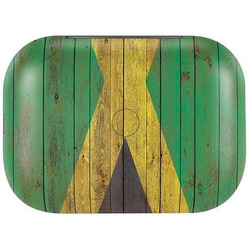 Jamaican Flag Dark Wood Amazon Echo Buds Skin