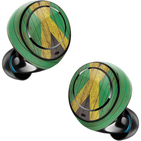 Jamaican Flag Dark Wood Amazon Echo Buds Skin