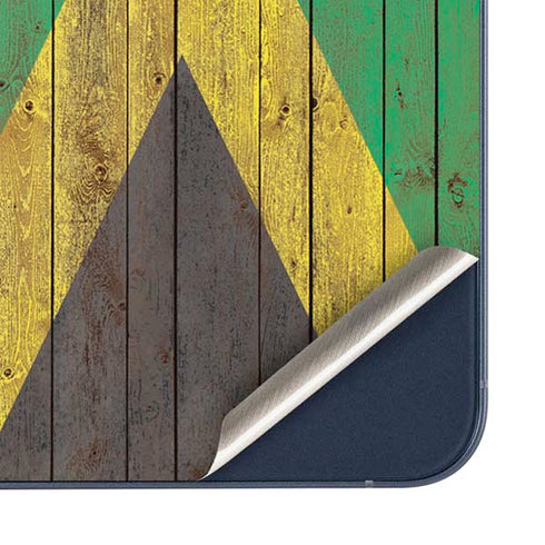 Jamaican Flag Dark Wood Galaxy A35 5G Skin