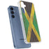 Jamaican Flag Dark Wood Galaxy A55 5G Clear Case