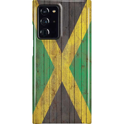 Jamaican Flag Dark Wood Galaxy Cases