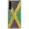 Jamaican Flag Dark Wood Galaxy S24 FE Clear Case