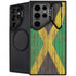 Jamaican Flag Dark Wood Galaxy S24 Ultra Kickstand Case