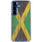Jamaican Flag Dark Wood Galaxy S25 FE Clear Case