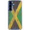 Jamaican Flag Dark Wood Galaxy S25 Plus Clear Case