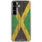 Jamaican Flag Dark Wood Galaxy S26 Clear Case