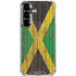 Jamaican Flag Dark Wood Galaxy S26 Clear Case