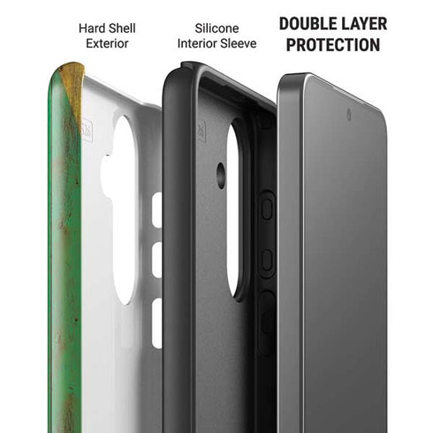 Jamaican Flag Dark Wood Galaxy S26 Impact Case