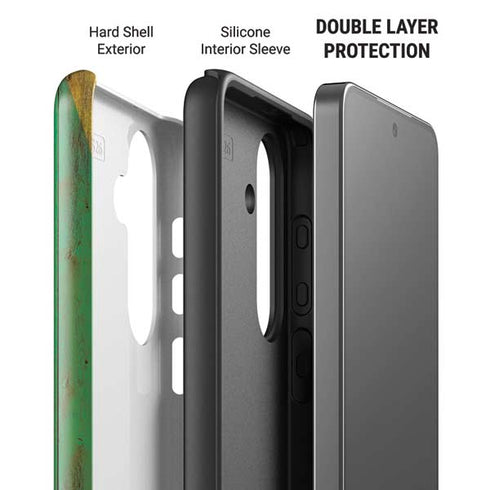 Jamaican Flag Dark Wood Galaxy S26 Plus Impact Case