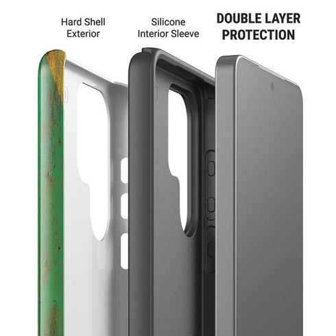 Jamaican Flag Dark Wood Galaxy S26 Ultra Impact Case