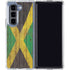 Jamaican Flag Dark Wood Galaxy Z Fold5 5G Clear Case