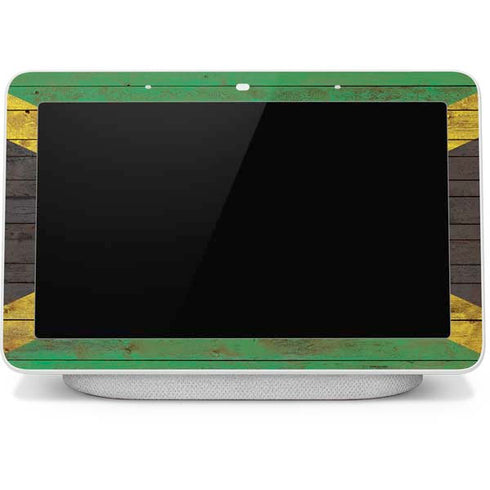 Jamaican Flag Dark Wood Google Home Hub Skin