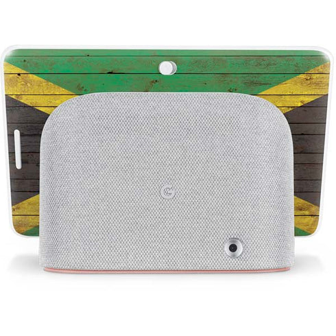 Jamaican Flag Dark Wood Google Home Hub Skin