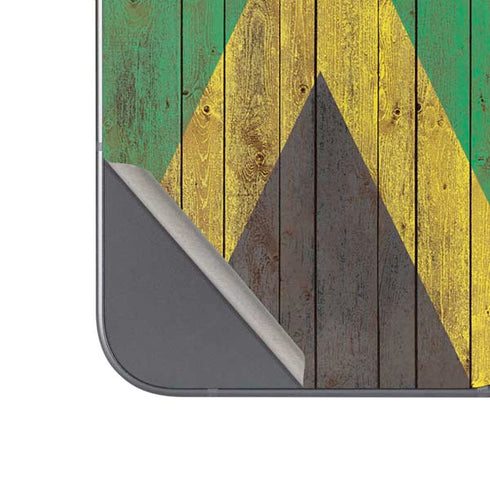 Jamaican Flag Dark Wood Google Pixel 9 Pro Fold Skin