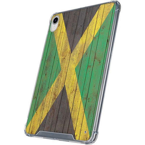 Jamaican Flag Dark Wood iPad 11th Gen (2025) Clear Case