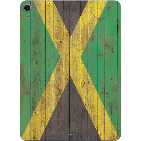Jamaican Flag Dark Wood Apple iPad Air Skin