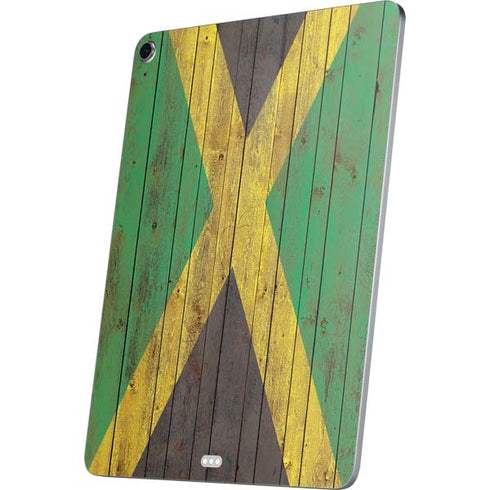 Jamaican Flag Dark Wood Apple iPad Air Skin