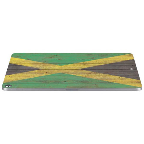 Jamaican Flag Dark Wood Apple iPad Air Skin